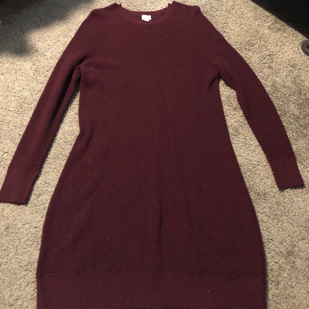 A New Day Burgundy Sweater Dress XL